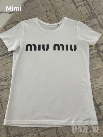 Дамска тениска miu miu , снимка 2 - Тениски - 48634151