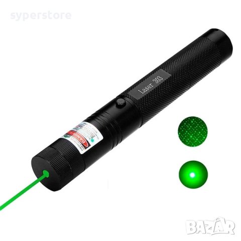Лазар Лазарна показалка Digital One SP00849 YL-Laser 303 Зелен лазар 100mV, презареждаема батерия 