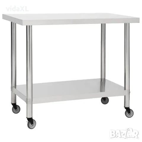vidaXL Кухненска работна маса с колелца 80x60x85 см(SKU: 51636)