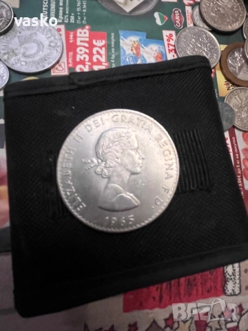Чърчил 1965, снимка 2 - Нумизматика и бонистика - 52940149