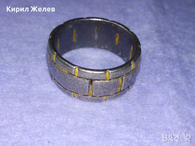 Стар ВИНТИДЖ АРТ МОДЕЛ СРЕБЪРЕН ПРЪСТЕН ПАТИНИРАНО СРЕБРО 925 Тип ХАЛКА РЪЧНА РЯДКА ИЗРАБОТКА 39988, снимка 5 - Пръстени - 42657068