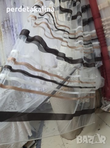 Тънки пердета хоризонтални райета, снимка 8 - Пердета и завеси - 33502284
