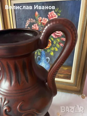 Голяма керамична амфора с невероятен релеф.Перфектно състояние., снимка 7 - Декорация за дома - 49934461
