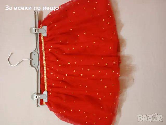 Коледна червена пола от тюл на звезди, снимка 5 - Детски рокли и поли - 48407074