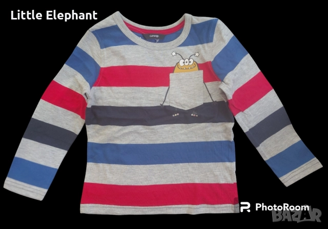 Блузка с дълъг ръкав за 18-24 мес момченце райе извънземен кънкьор,Англия/нова