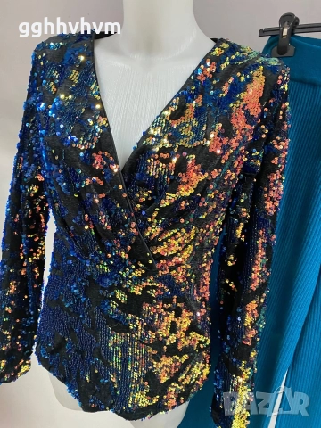 Блестяща блуза, снимка 2 - Блузи с дълъг ръкав и пуловери - 52869512