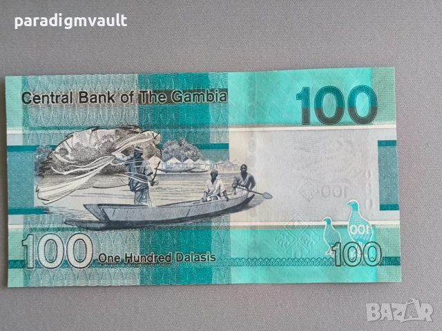 Банкнота - Гамбия - 100 даласи UNC | 2023г., снимка 2 - Нумизматика и бонистика - 52110460