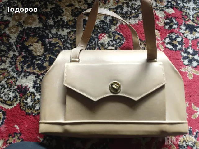 Ретро кожена дамска чантата, снимка 3 - Чанти - 55773908