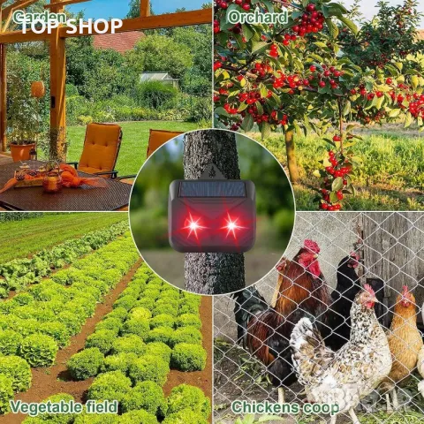 2 броя репелент за животни, контролни светлини за прогонване на животни, снимка 6 - Други - 49500429