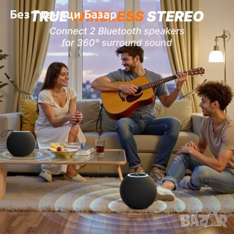 Нова Bluetooth колонка 30W стерео звук RGB светлини IPX5 водоустойчива, снимка 3 - Bluetooth тонколони - 51589812