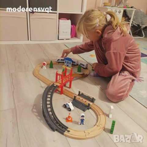 Дървено влакче с батерия 3.2 метра път, снимка 2 - Конструктори - 53167930