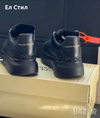 💎Дамски Сникърси Alexander McQueen - Цвят Черно с Камъчета 36 37 38 Цена:66€ Еконт, снимка 12 - Маратонки - 52240813