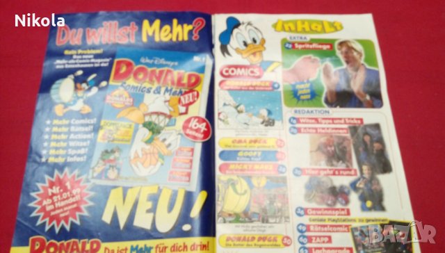 Комикси Мики Маус - Micky Maus на бългърски и немски списания 2бр., снимка 6 - Други - 35971796