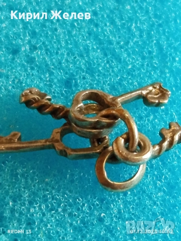 Сребърна висулка ключове майсторска ръчна изработка много красив дизайн 27728, снимка 4 - Колиета, медальони, синджири - 52604490