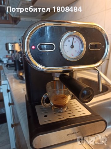 Кафемашина Силвър Крест с ръкохватка с крема диск, декалцирана, работи отлично , снимка 2 - Кафемашини - 40079758