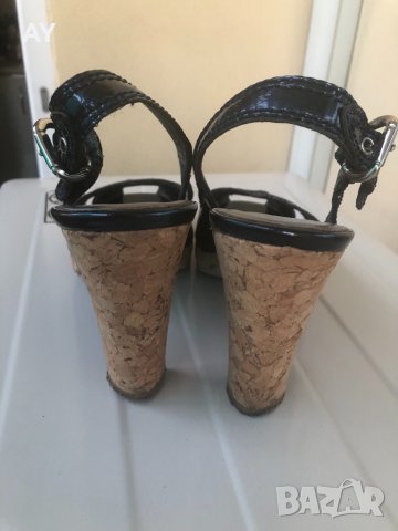 Дамски сандали естествен лак MORE&MORE, снимка 4 - Дамски обувки на ток - 33818721