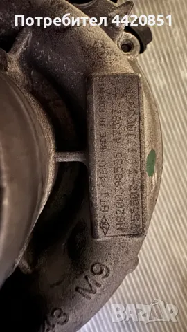 Турбо компресор за Renault Scenic Megane 755507-3, снимка 2 - Части - 50233397