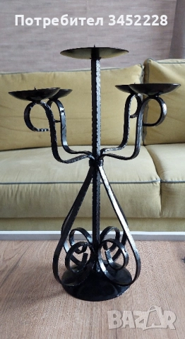 свещник ковано желязо височина 40см 