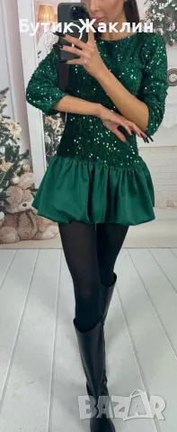 Дамска рокля с пайети , снимка 2 - Рокли - 56320966