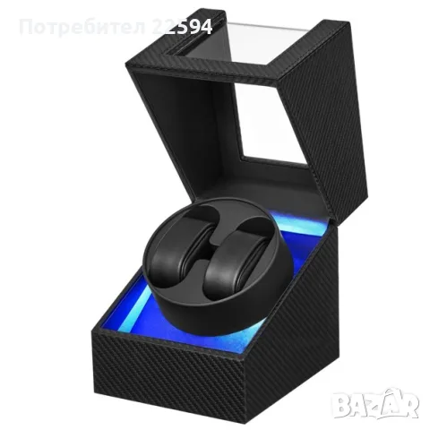 Навивач за часовници автоматичен за 2 часовника с LED осветление – 2-камерен