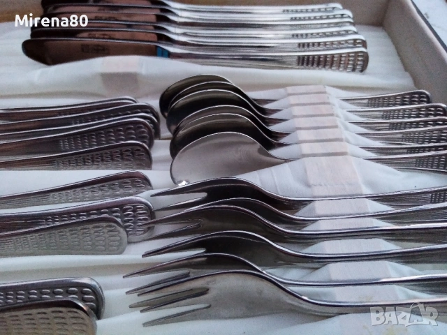 Комплект прибори ПЕРЛА - Петко Денев - 30 части - нови !, снимка 3 - Прибори за хранене, готвене и сервиране - 53740226