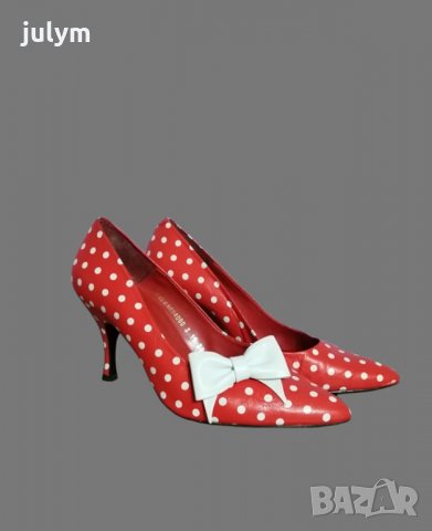 Испански дамски обувки red dot естествена кожа, снимка 1 - Дамски елегантни обувки - 34372065