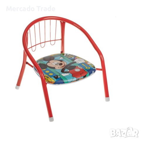 Детски стол Mercado Trade, Метал, Мики Маус, Червен