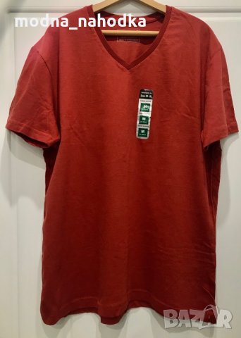 Керемиденочервена мъжка тениска Cedar Wood State, снимка 1 - Тениски - 35901782
