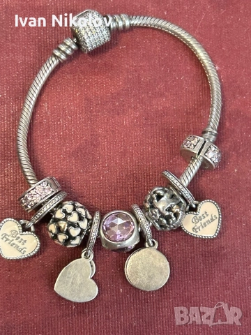 Гривна Пандора с 9 талисмана оригинал, снимка 3 - Гривни - 52891206