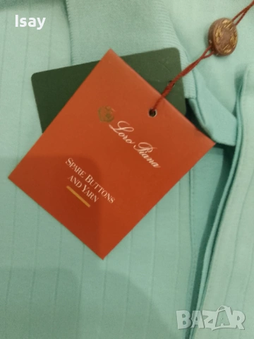 Мъжка тениска ЛОРО ПИАНА М последен размер светло син цвят , снимка 5 - Тениски - 53838840