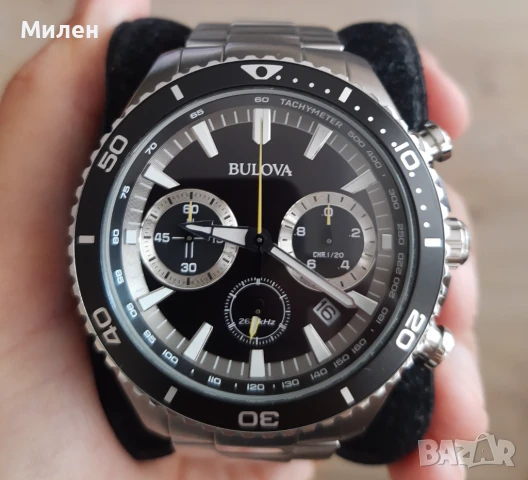 Bulova 262khz Chronograph , снимка 9 - Мъжки - 48011410
