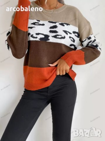 Дамски ежедневен моден пуловер, снимка 4 - Блузи с дълъг ръкав и пуловери - 39132488