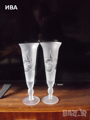 Сватбени чаши за шампанско, 2 бр.