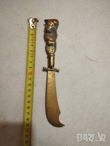 Месингово ножче за писма,декорация.