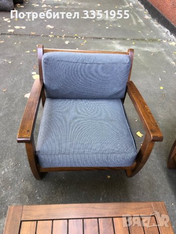 Масивна мебел ниско сядане 2 комплекта, снимка 2 - Дивани и мека мебел - 42152489