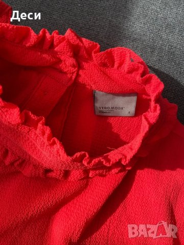 Червена риза Vero moda р-р S, снимка 2 - Ризи - 49359589