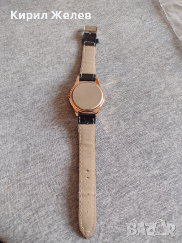 Дамски кварцов часовник ELAINE много елегантен с кожена каишка - 76841, снимка 4 - Дамски - 36242626