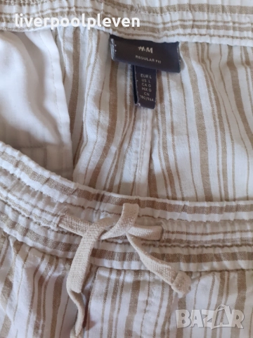 👉Ленени H&M Original W-36, снимка 4 - Къси панталони - 51490500