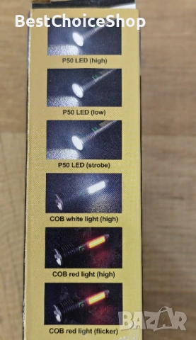 P50 COB LED акумулаторно мини фенерче, странична COB светлина, Type-C зареждане, снимка 6 - Къмпинг осветление - 53172296