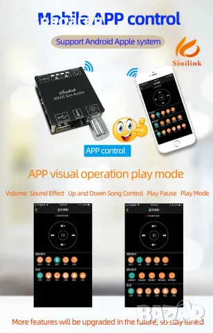 Нов мощен висококачествен мини Стерео цифров усилвател Клас D 2 X 100W с Bluetooth 5.0 AUX жак и USB, снимка 3 - Ресийвъри, усилватели, смесителни пултове - 48679557
