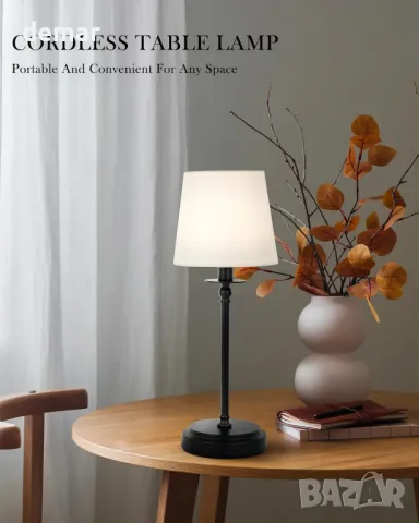 LuminexDesigns Акумулаторна безжична настолна лампа с подвижна преносима магнитна крушка, LED, снимка 2 - Лед осветление - 49076774