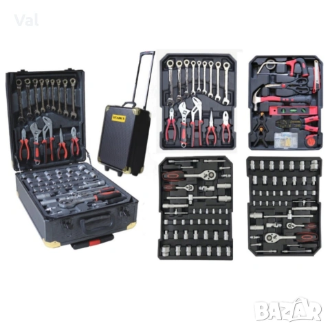 Куфар с инструменти– 599 части, професионален алуминиев тролей комплект, снимка 6 - Куфари с инструменти - 53669833