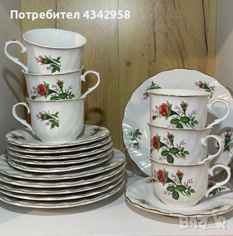 Art Viva porcelain.1990- те.Комплект с рози., снимка 2 - Антикварни и старинни предмети - 52266157