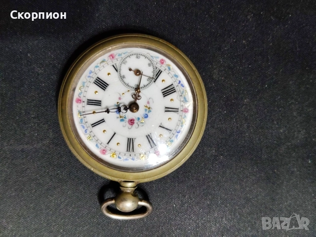 Швейцарски джобен часовник 1900г. с посребрени капаци - с ключе - ПЕРФЕКТЕН - ПРОМОЦИЯ, снимка 13 - Джобни - 50421505