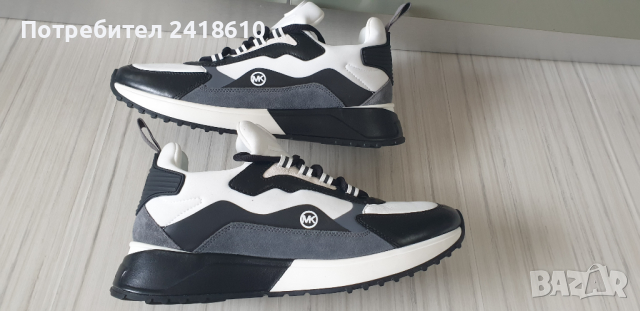 Michael Kors Theo Leather Sneakers  Mens Size 42/26см НОВО! ОРИГИНАЛ! Мъжки Кецове от естествена кож, снимка 9 - Кецове - 44766442