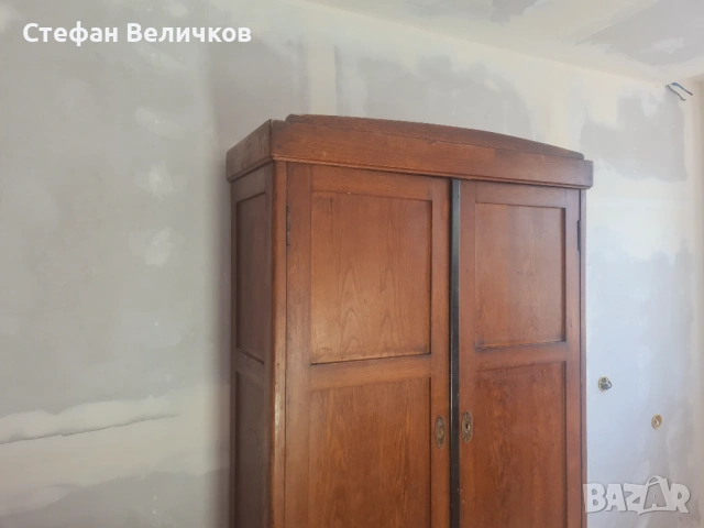 Стар масивен гардероб, изработен от благороден орех, снимка 6 - Антикварни и старинни предмети - 53856873