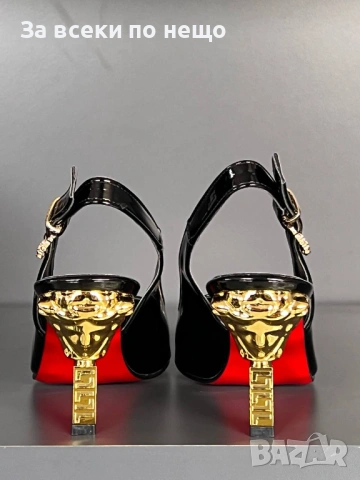 Versace Дамски Обувки С Метален Ток И Метален Детайл Версаче - 2 Цвята Код SK954, снимка 3 - Дамски обувки на ток - 53729970