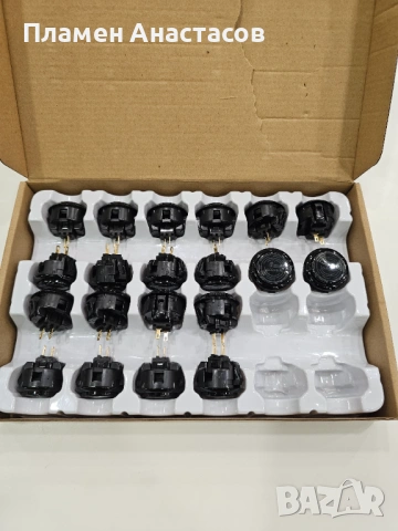 QANBA D-Lite Arcade Buttons 30mm (DL04) – комплект 20 броя бутони за аркадни контролери, снимка 6 - Аксесоари - 53847631