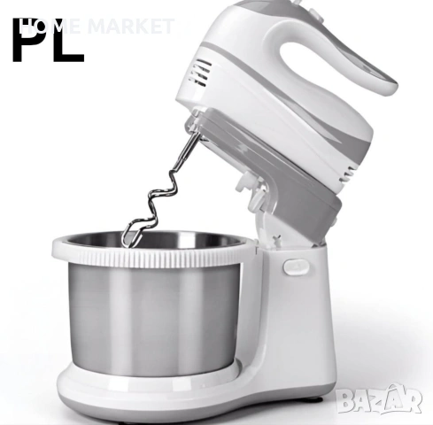 Миксер с купа Dictrolux 500W + 3 Дълбоки Емайлирани Тави Voltz (26, 28 и 30 см)  , снимка 3 - Миксери - 53286815