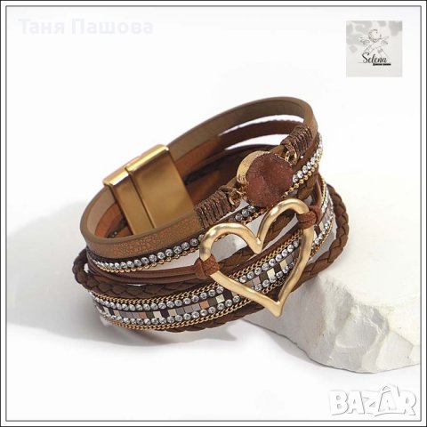 КОЖЕНИ ГРИВНИ С МЕТАЛНИ ЕЛЕМЕНТИ , снимка 5 - Гривни - 40192223